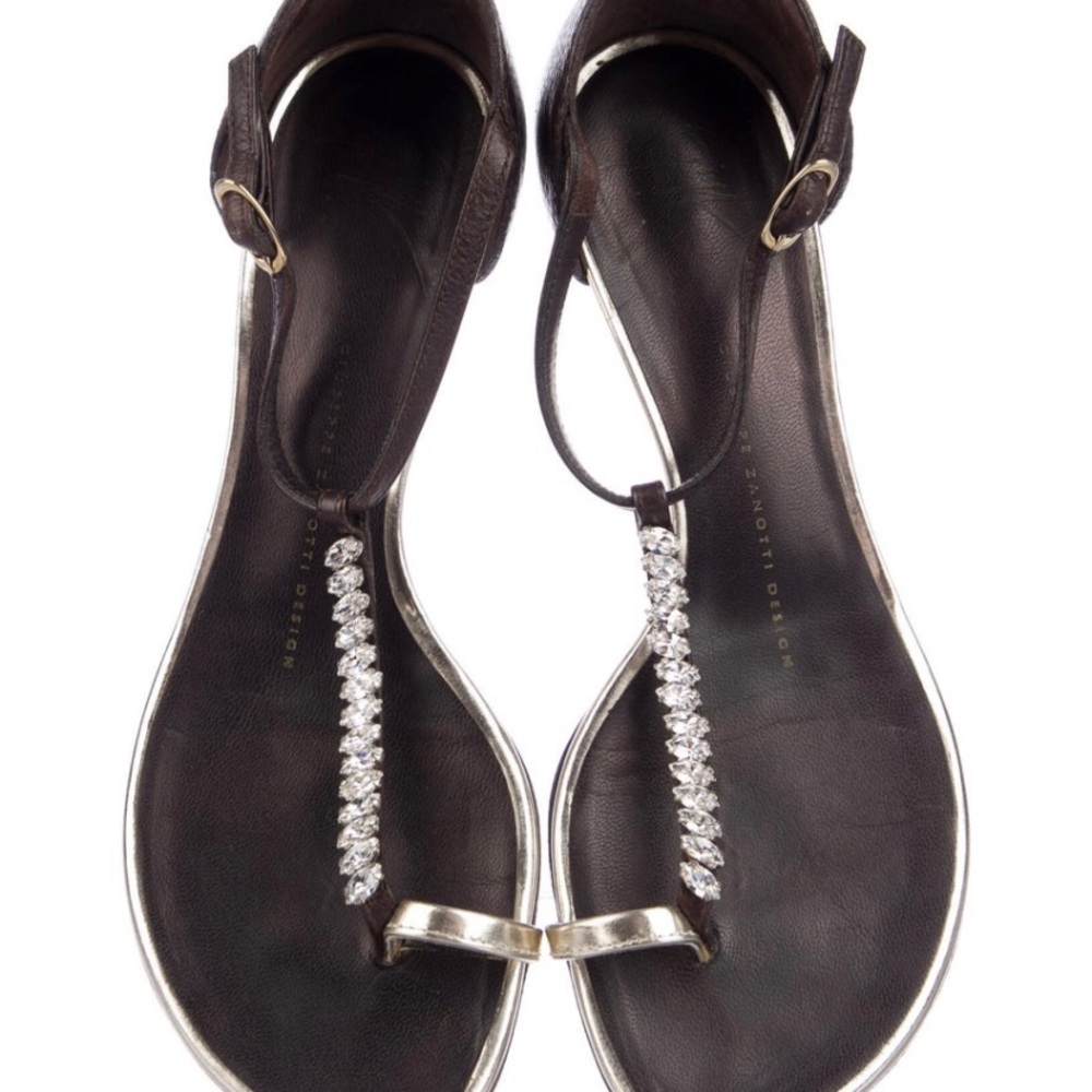 Giuseppe Zanotti crystal-embellished leather sandals